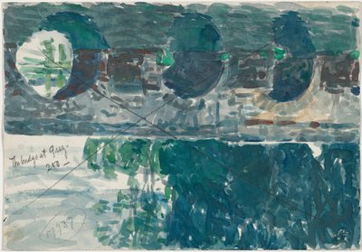 Die Brücke bei Grez [verso] von Childe Hassam