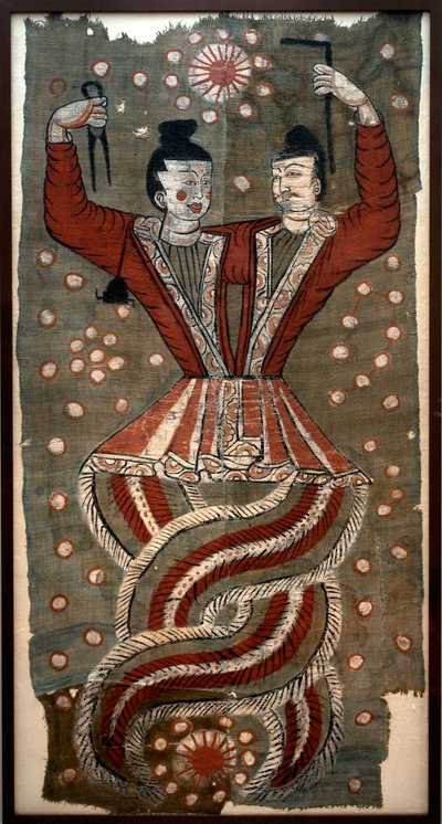 Chinesische mythologische Figuren Fuxi und Nuwa von Chinese School