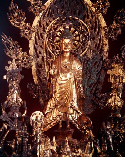 Detail eines Altars, der Buddha Maitreya gewidmet ist, 524 von Chinese School