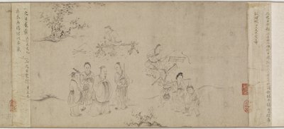 Illustrationen des siebten Monats aus den Oden von Bin, Song- oder Yuan-Dynastie, Mitte 13. bis Mitte 14. Jahrhundert von Chinese School