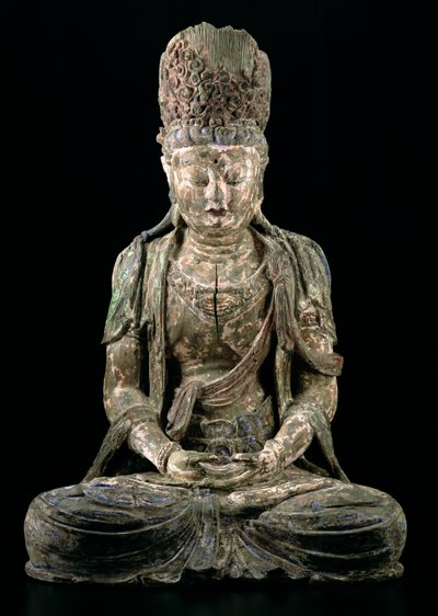 Großer sitzender Bodhisattva in Meditation, Jin-Dynastie (1115-1234) von Chinese School