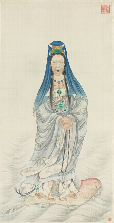 Porträt der Kaiserinwitwe Cixi als Guanyin von Chinese School