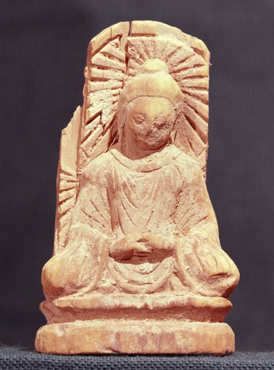 Sitzender Buddha in Meditation, aus Tumshuq (Xinjiang) 4.-5. Jahrhundert von Chinese School