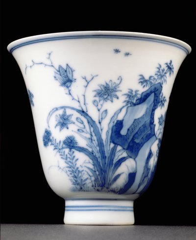 Halb-Eierschalenbecher, Kangxi-Zeit 1662-1722 von Chinese School