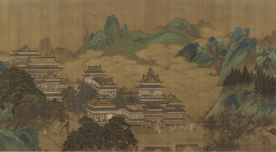 Das Pfirsichfest der Königinmutter des Westens, Ming- oder Qing-Dynastie, 17.-18. Jahrhundert von Chinese School