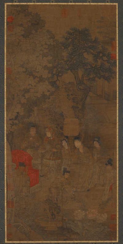 Xin Pi zieht am Kaisergewand, Yuan- oder frühe Ming-Dynastie von Chinese School