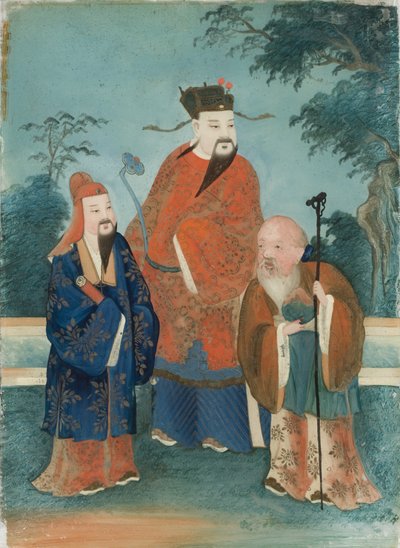 Drei männliche Figuren von Chinese School Chinese School