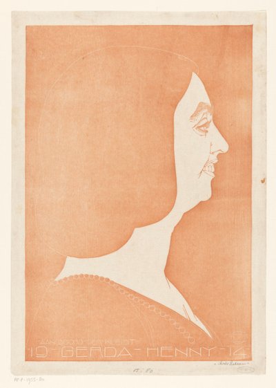 Porträt von Gerda Henny von Chris Lebeau (signed by artist)