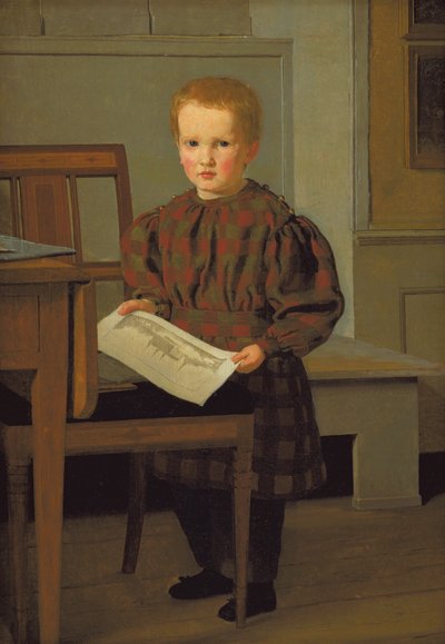 Der Maler C.W. Eckersbergs Sohn Julius im Atelier seines Vaters von Christen Købke