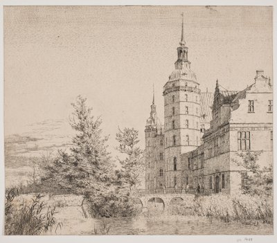 Schloss Frederiksborg. Partie bei der Münzbrücke von Christen Købke