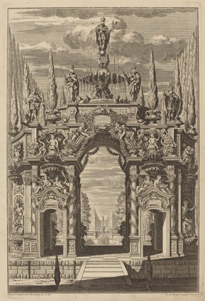 Triumphbogen für Friedrich IV von Christian Engelbrecht and Johann Andreas Pfeffel, after Peter Schubert von Ehrenberg