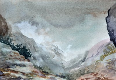 Tal im Nebel, 2015 von Christian Furr