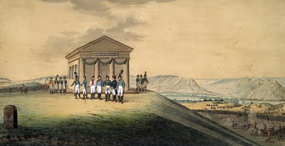 Der Besuch von Napoleon und Alexander I. auf dem Schlachtfeld von Jena von Christian Gottfried Geissler
