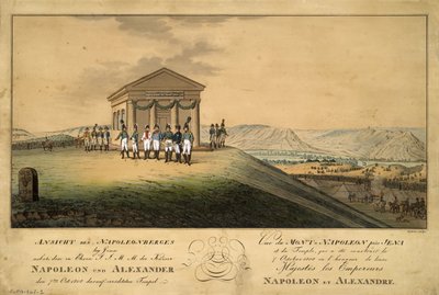 Der Besuch von Napoleon und Alexander I. auf dem Schlachtfeld von Jena, 1808 von Christian Gottfried Heinrich Geissler