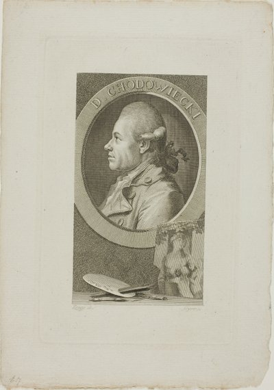 Porträt von Daniel Chodowiecki von Christian Gottlieb Geyser