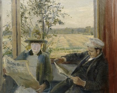 Oda Krohg liest Verdens Gang von Christian Krohg