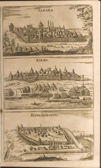 Samara, Zarizyn und Kosmodemjansk (Illustration aus Reisen zum Großfürsten von Moskau) von Christian Lorenzen Rothgiesser