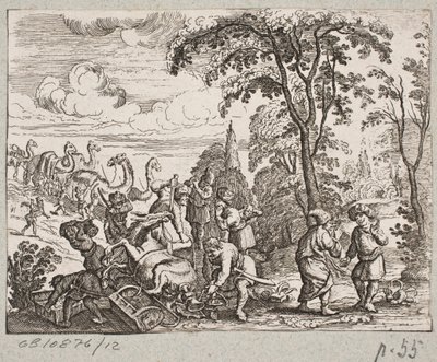 Illustration zu Adam Olearius, „Persianischer Rosenthal von einem sinnreichen Poeten Schich Saadi [...]“, Schleswig 1660 von Christian Rothgiesser