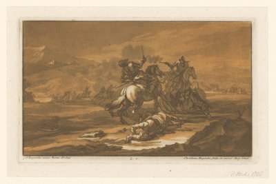 Kampf zwischen Reitern in Rüstung von Christian Rugendas