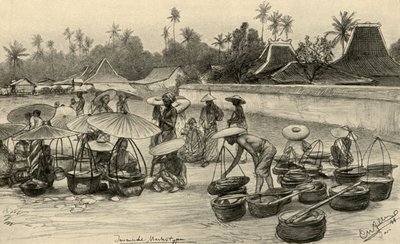 Marktszene, Java von Christian Wilhelm Allers