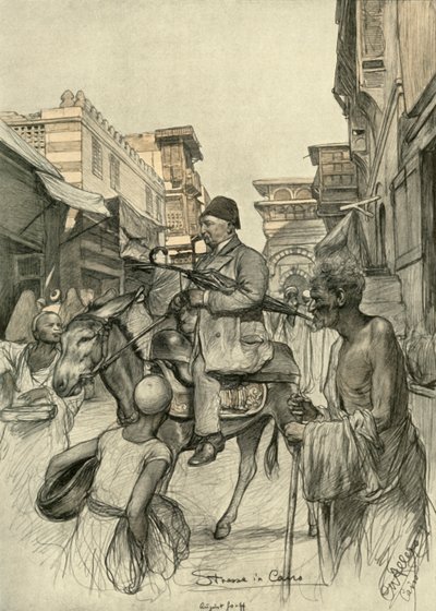 Straße in Kairo von Christian Wilhelm Allers