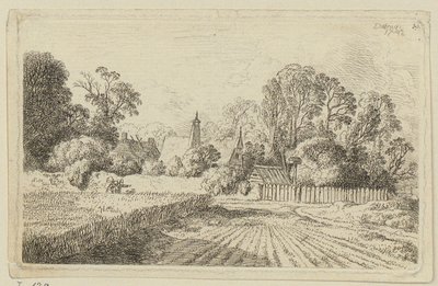 Ein Weg neben einem Kornfeld von Christian Wilhelm Ernst Dietrich