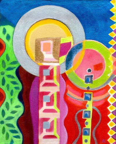 Madonna und Kind im Garten von Christina Saj
