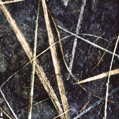 Abstraktes gefrorenes Gras von Christina Sillen