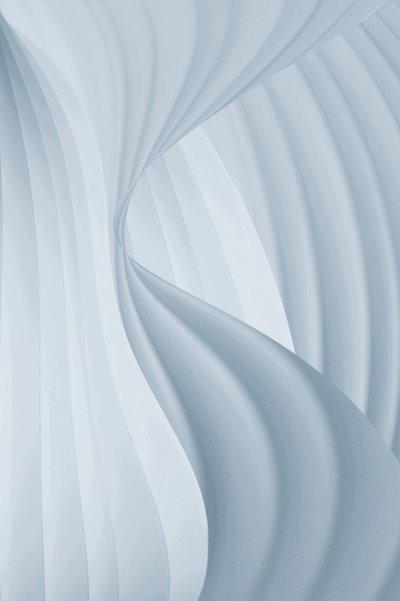 Fließende blaue Kurven von Christina Sillen