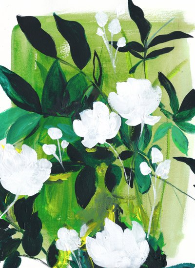 Üppige weiße Blüten von Christine Lindstrom