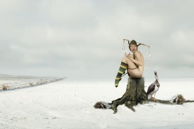 Nackter Narr Winterszene von Christine von Diepenbroek