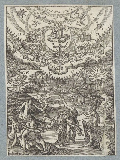 Enorme Schrecken auf Erden vor dem Jüngsten Gericht von Christoffel van Sichem (II)