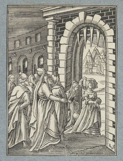 Judith und ihre Magd auf dem Weg zu Holofernes von Christoffel van Sichem (II)