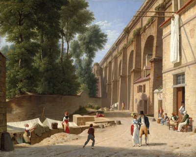 Die Landschaft unter dem Aquädukt in Arcueil bei Paris von Christoffer Wilhelm Eckersberg