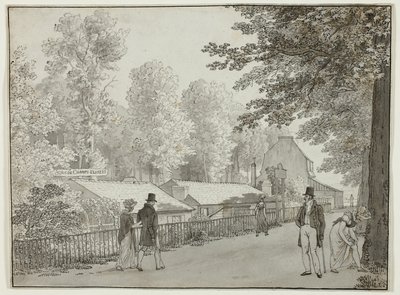 Relais, Avenue des Champs-Élysées, Paris (recto); Szene aus dem Leben des Odysseus (verso) von Christoffer Wilhelm Eckersberg