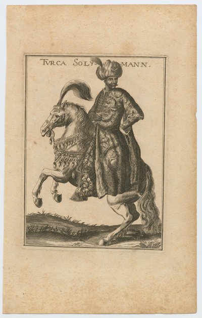 Suleiman II 1642-1691, Sultan des Osmanischen Reiches, 1710 von Christoph Wiegel