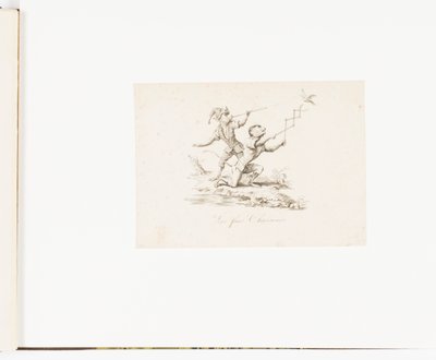 Les fins Chasseurs (Die feinen Jäger), Singeries ou différentes actions de la vie humaine représentées par des singes (Affenscherze oder verschiedene Handlungen des menschlichen Lebens dargestellt von Affen) von Christophe Huet