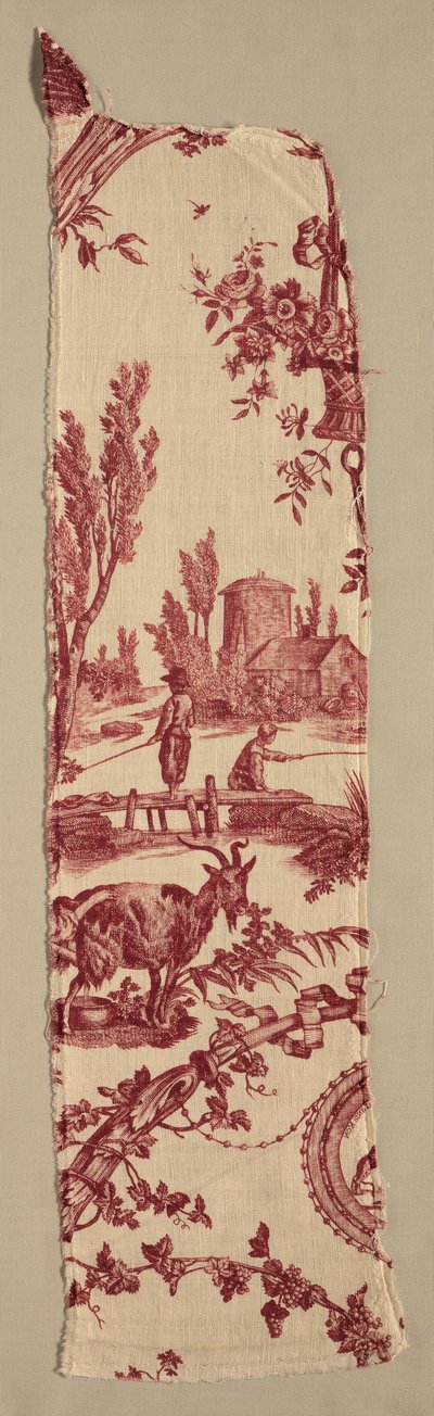 Fragmente von Kupferplatten bedruckter Baumwolle, ca. 1789 von Christophe Philippe Oberkampf