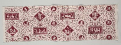 Streifen aus kupferplattenbedruckter Baumwolle, 1795-1799 von Christophe Philippe Oberkampf