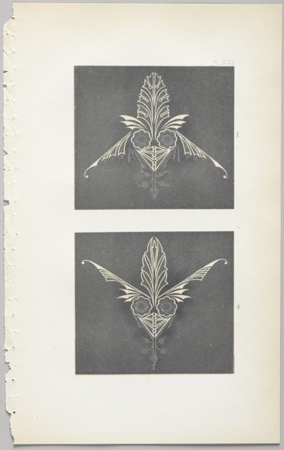 Die Kunst des dekorativen Designs: mit einem Anhang, der die Stunden des Tages angibt, zu denen Blumen öffnen, veröffentlicht von Day & Son, London, 1862 von Christopher Dresser