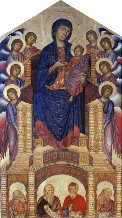 Santa Trinita Maestà (Madonna auf dem Thron; Madonna mit Kind auf dem Thron mit acht Engeln, Santa Trinita Madonna) von Cimabue