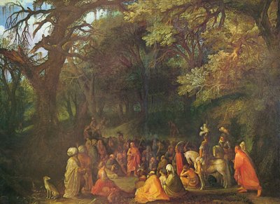 Die Predigt Johannes des Täufers von Circle of Adam Elsheimer
