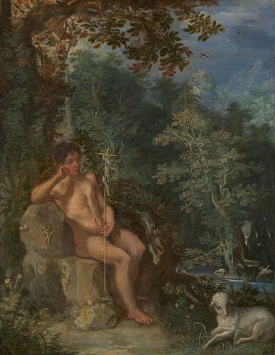 Johannes der Täufer in der Wüste von Circle of Adam Elsheimer