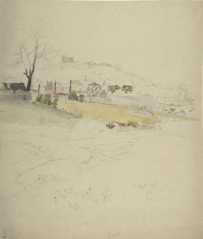 Ansicht eines Bergwerks am Rande einer Stadt, 1840-49 von Circle of John Ruskin.