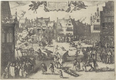 Hinrichtung der Verschwörer des Pulververschwörung, 1606 von Claes Jansz. Visscher (II)