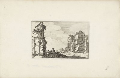Zwei Hirten bei einer Ruine von Claes Jansz. Visscher (II)