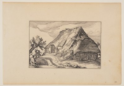 Eine Scheune, aus Landschaften (Verscheyden aerdige Lanthuysen...) von Claes Jansz. Visscher