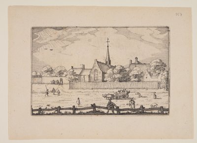 Das Leprosenhaus in Haarlem, aus Ansichten der Umgebung von Haarlem (Plaisante Plaetsen) von Claes Jansz. Visscher