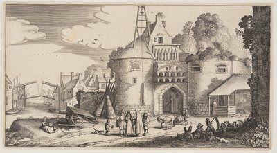 Stadttor, aus Landschaften (Playsante Lantschappen) von Claes Jansz. Visscher II