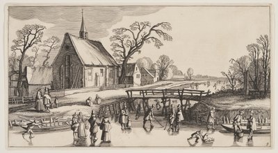 Winterlandschaft, aus Landschaften (Playsante Lantschappen) von Claes Jansz. Visscher II